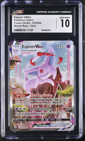 CGC 10 Fusion Strike Espeon VMAX #270 POP 135!